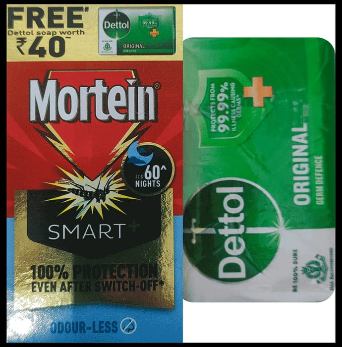 Mortein Refill 45 ml + Free Dettol Soap 75g